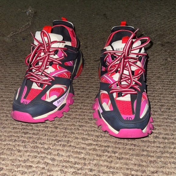 COPY - Pink and black Balenciaga  track sneakers like new size 10 - Picture 1 of 5